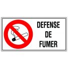 Panneau Défense de fumer - Rigide 960x480mm - 4000305