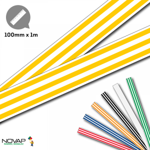 Lot 2 bandes 100mm x 1m - Lignes parallèles - Novap
