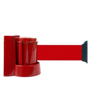 Dérouleur mural rouge avec sangle rouge  4m x 50mm - 2053556