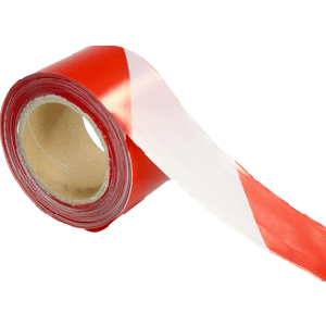 Ruban adhésif Viso - 33 m x 50 mm - Rouge-blanc - Lot de 6 rouleaux