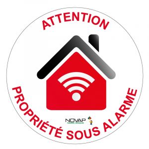 Autocollant alarme vidéo surveillance maison sticker propriété