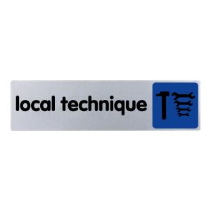 Plaquette de porte Local technique - couleur 170x45mm - 4033273