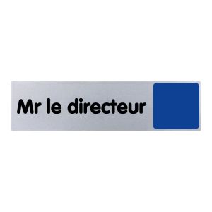 Plaquette de porte Mr le directeur - couleur 170x45mm - 4033310