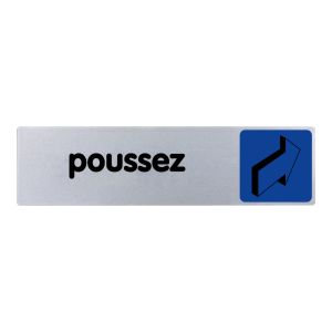 Plaquette de porte Poussez (horizontal) - couleur 170x45mm - 4033358