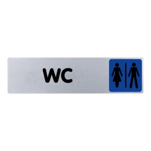 Plaquette de porte WC - couleur 170x45mm - 4033754