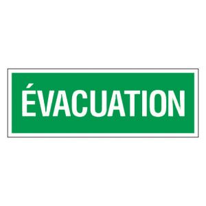 Panneau Evacuation - Rigide 330x120mm - 4035529