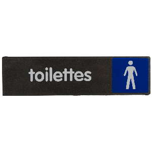 Plaquette Toilettes hommes - Plexi Access 170x45mm - Novap