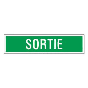 Panneau Sortie (vert) - Rigide 330x75mm - 4120881