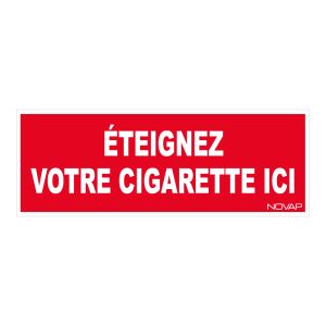 Panneau Eteignez votre cigarette - Rigide 330x120mm - 4140162
