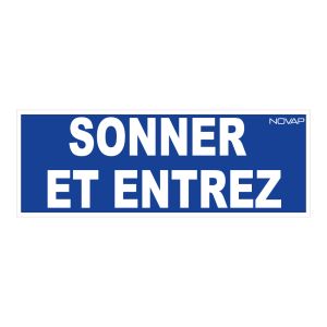 Panneau Sonnez et entrez - Rigide 330x120mm - 4140353