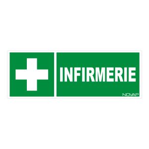 Panneau Infirmerie avec logo - Rigide 330x120mm - 4140681