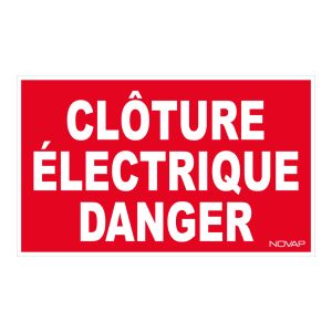 Panneau Danger clôture électrique - Rigide 330x200mm - 4160146