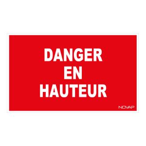 Panneau Danger en hauteur - Rigide 330x200mm - 4160184