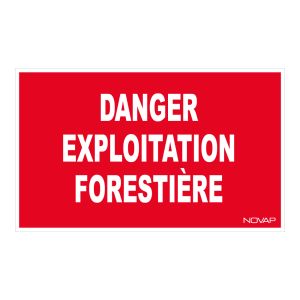 Panneau Danger exploitation forestière - Rigide 330x200mm - 4160191