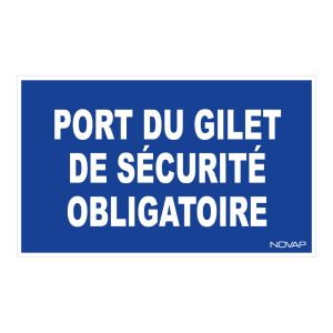 Panneau Port gilet de sécurité - Rigide 330x200mm - 4160450