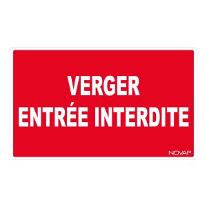 Panneau Verger entrée interdite - Rigide 330x200mm - 4160597