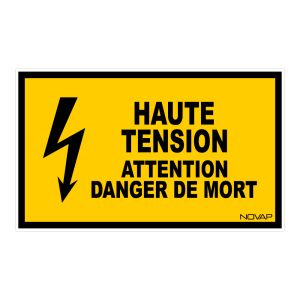 Panneau Haute tension attention danger de mort - Rigide 330x200mm - 4161297
