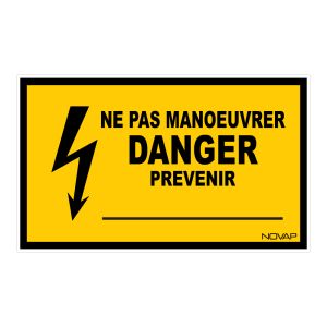 Panneau Ne pas manoeuvrer danger prevenir... - Rigide 330x200mm - 4161327