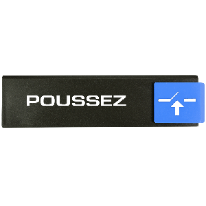 Plaquette Poussez - Europe Access 175x45mm - Novap