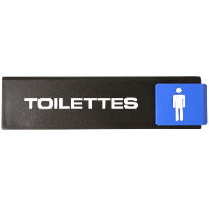 Plaquette Toilettes hommes - Europe Access 175x45mm - Novap