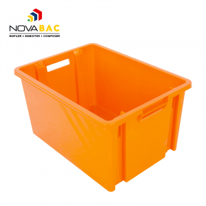Novabac 54L Orange Fluo - bac de rangement - Novap