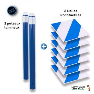 Kit Piétons - Tubes Bleu - Dalles Bleu/Blanc - Novap