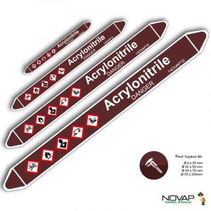 Marqueurs de tuyauterie - Acrylonitrile - Novap