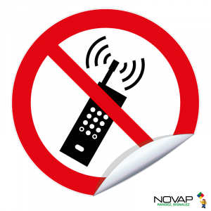 Adhésifs Interdit aux téléphones mobiles - Novap