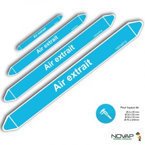Marqueurs de tuyauterie - Air Extrait - Novap