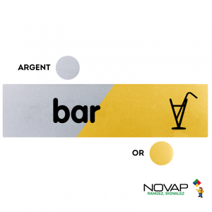 Plaquette bar 170x45 - Argent & Or - NOVAP