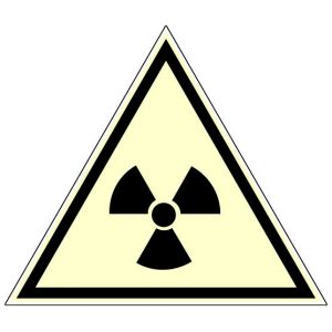Panneau photoluminescent Danger de radiation - Rigide Triangle 100mm - 4189024