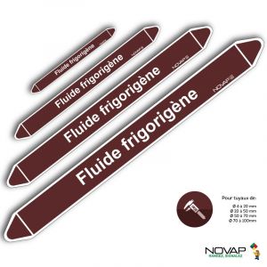 Marqueurs de tuyauterie - Fluide frigorigène- Novap