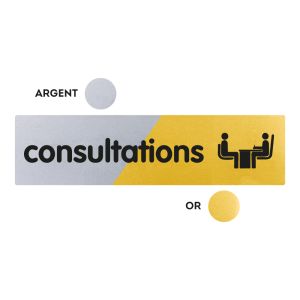 Plaquette Consultations 170x45 - Argent & Or - NOVAP