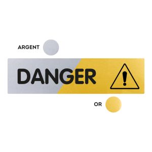 Plaquette Danger 170x45 - Argent & Or - NOVAP