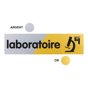 Plaquette laboratoire 170x45 - Argent & Or - NOVAP