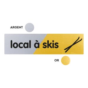 Plaquette local à skis 170x45 - Argent & Or - NOVAP
