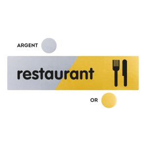 Plaquette restaurant 170x45 - Argent & Or - NOVAP