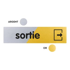 Plaquette Sortie 170x45 - Argent & Or - NOVAP