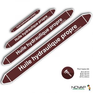 Marqueurs de tuyauterie - Huile hydraulique propre - Novap