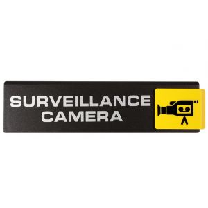 Plaquette de porte Surveillance caméra - Europe design 175x45mm - 4261270