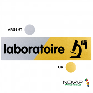 Plaquette laboratoire 170x45 - Argent & Or - NOVAP