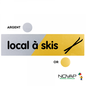 Plaquette local à skis 170x45 - Argent & Or - NOVAP