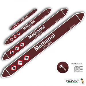 Marqueurs de tuyauterie - Méthanol - Novap