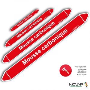 Marqueurs de tuyauterie - Mousse Carbonique - Novap