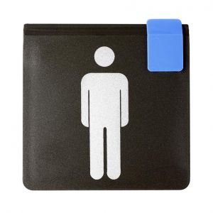 Plaquette de porte Toilettes hommes - Europe design 95x95mm - 4270142