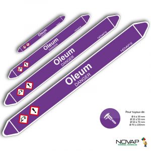 Marqueurs de tuyauterie - Oleum - Novap