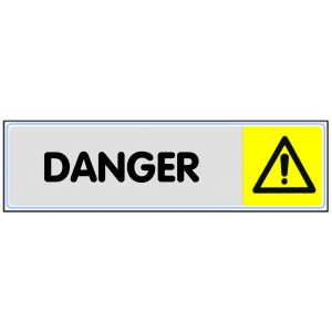Plaquette de porte Danger (texte) - couleur 170x45mm - 4032788
