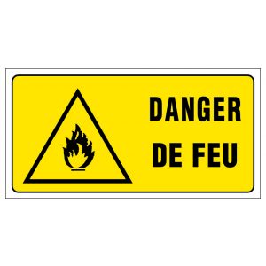 Panneau Danger de feu - Rigide 960x480mm - 4000411