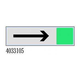 Plaquette de porte Flèche verte - couleur 170x45mm - 4033105