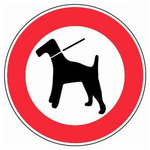 Panneau attention au chien propriété privée (REFD601)